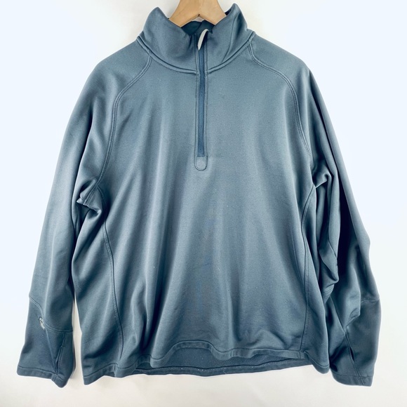 TIMBERLAND MENS SZ XL NAVY QUARTER ZIP PULLOVER SWEATSHIRT - Picture 2 of 11